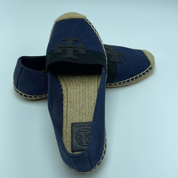 Tory Burch espadrilles Navy blue and black in pristine condition - Picture 4 of 8